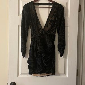 Backless black dress